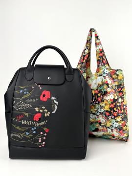Фото товара: яскравий дует - рюкзак та шопер 250312 чорний. Фото - 1.