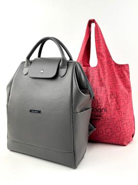 Фото товара: яскравий дует - рюкзак та шопер 250317 сірий. Фото - 1.