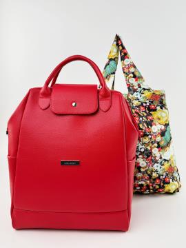 Фото товара: яскравий дует - рюкзак та шопер 250318 червоний. Фото - 1.