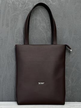 Фото товара: шопер для ноутбука 240255 чорний коричневий. Фото - 1.