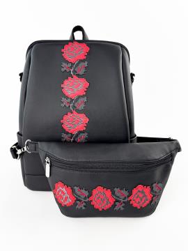 Фото товара: рюкзак для ноутбука 13,6'' та сумочка n25084 чорний. Фото - 1.