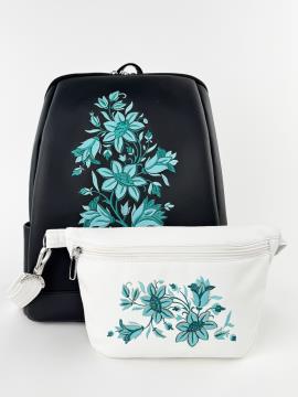 Фото товара: рюкзак для ноутбука 15,6'' та сумочка n25085 чорно-білий. Фото - 1.